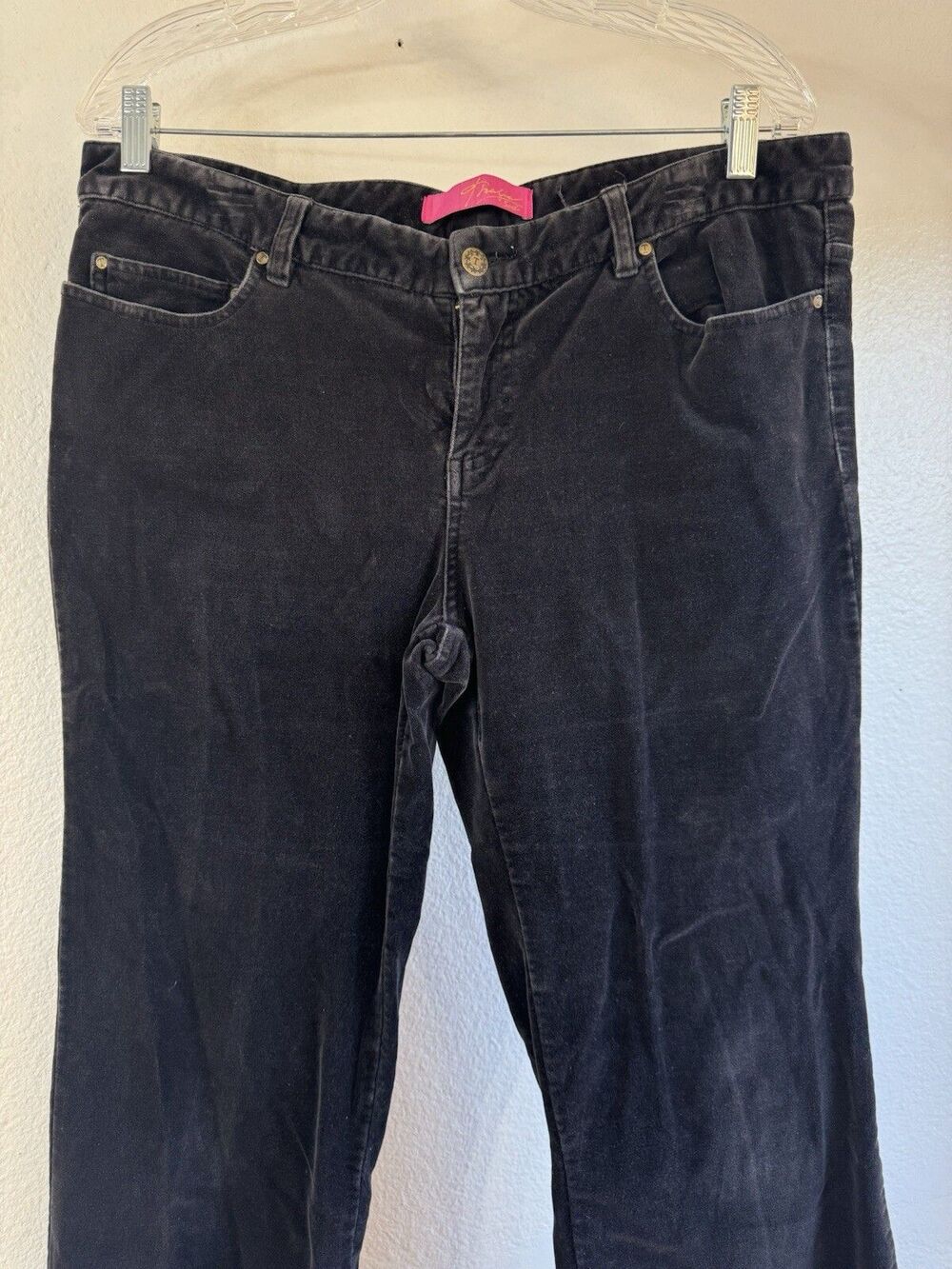 Thalia Sodi Women’s Size 13/14 Black Jeans Velvet Stretchy Pants